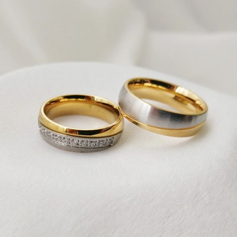 Korean Jewelry Wholesale Inlaid Zircon Titanium Steel