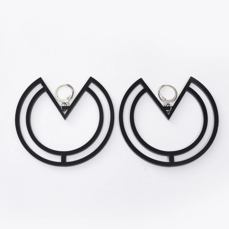 Hot Selling Mirror Acrylic Circle Geometric Big Earrings