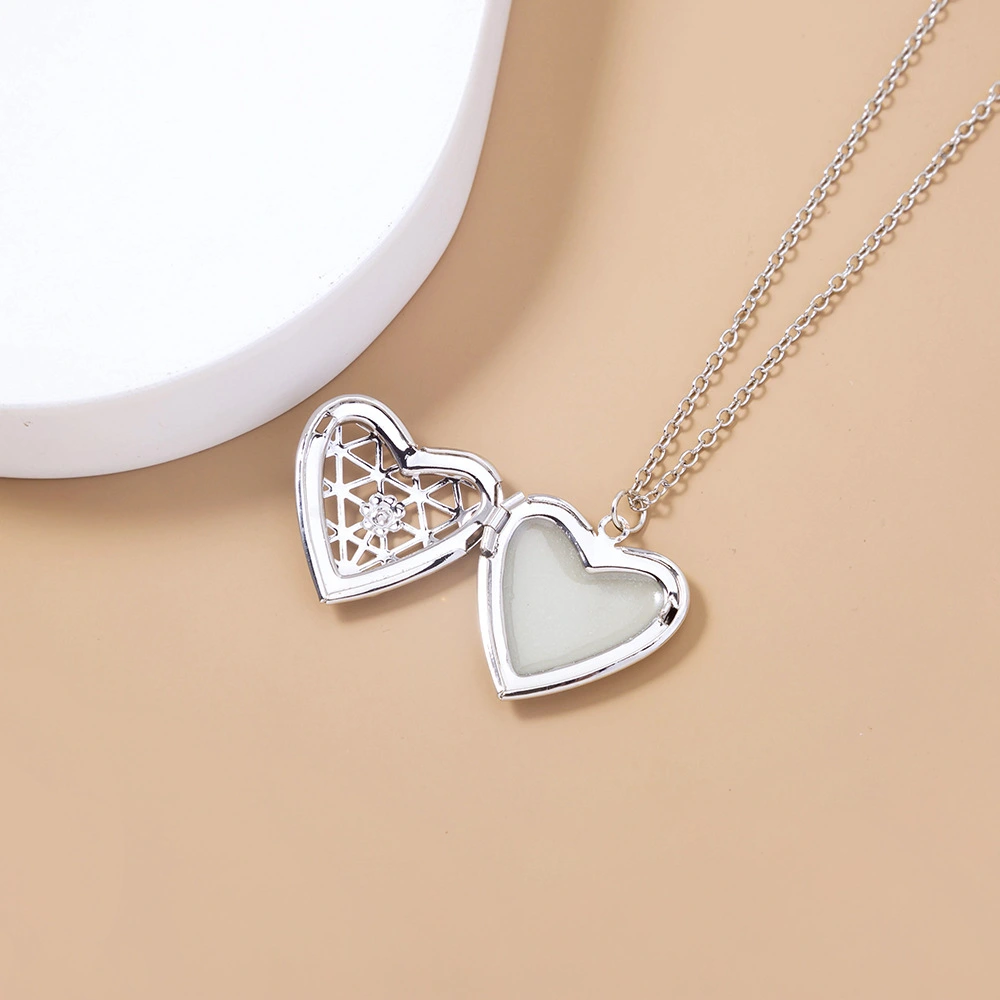 Luminous Heart Necklace Pendant Love Together