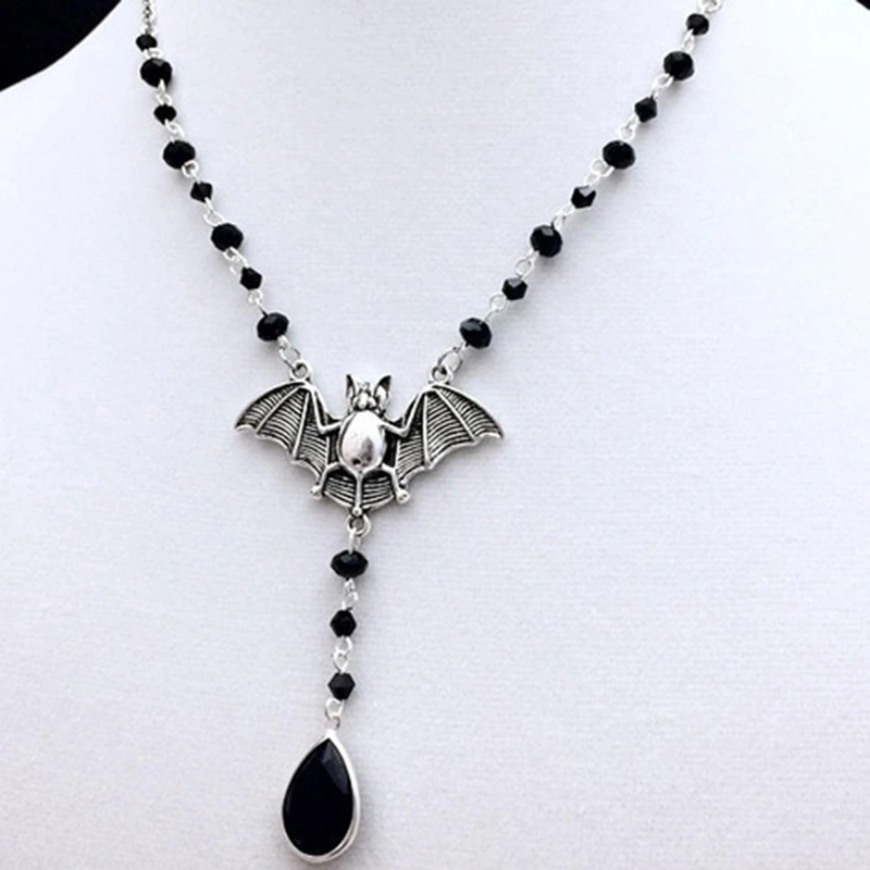 Gothic Bat Necklace Ladies Charm Jewelry