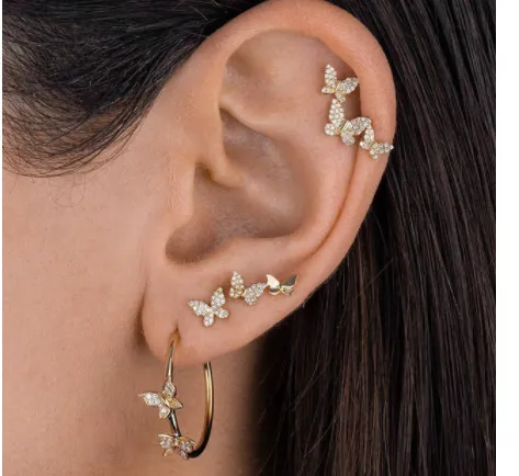 New Temperament Alloy Earring Set Combination