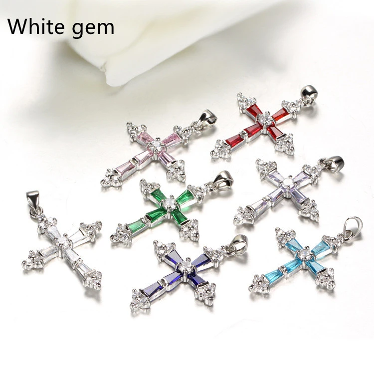 Simple Cross Pendant Women's Money Decorated With Micro