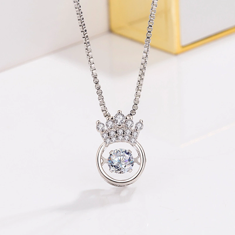 Korean Version Of The Beating Heart Crown Smart Pendant Female Rose