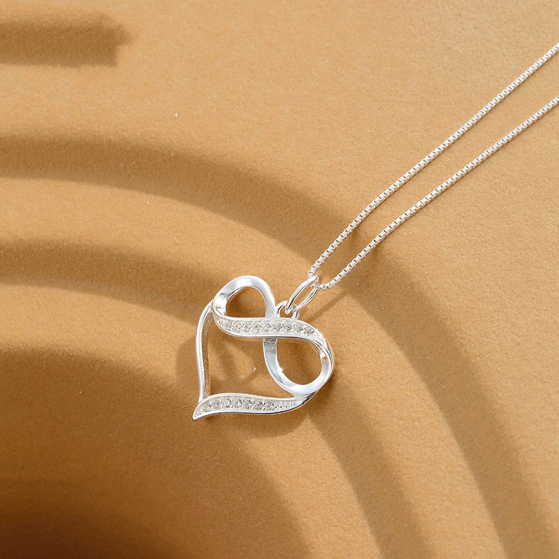 Love Necklace With Diamonds Simple And Light Luxury Clavicle Chain