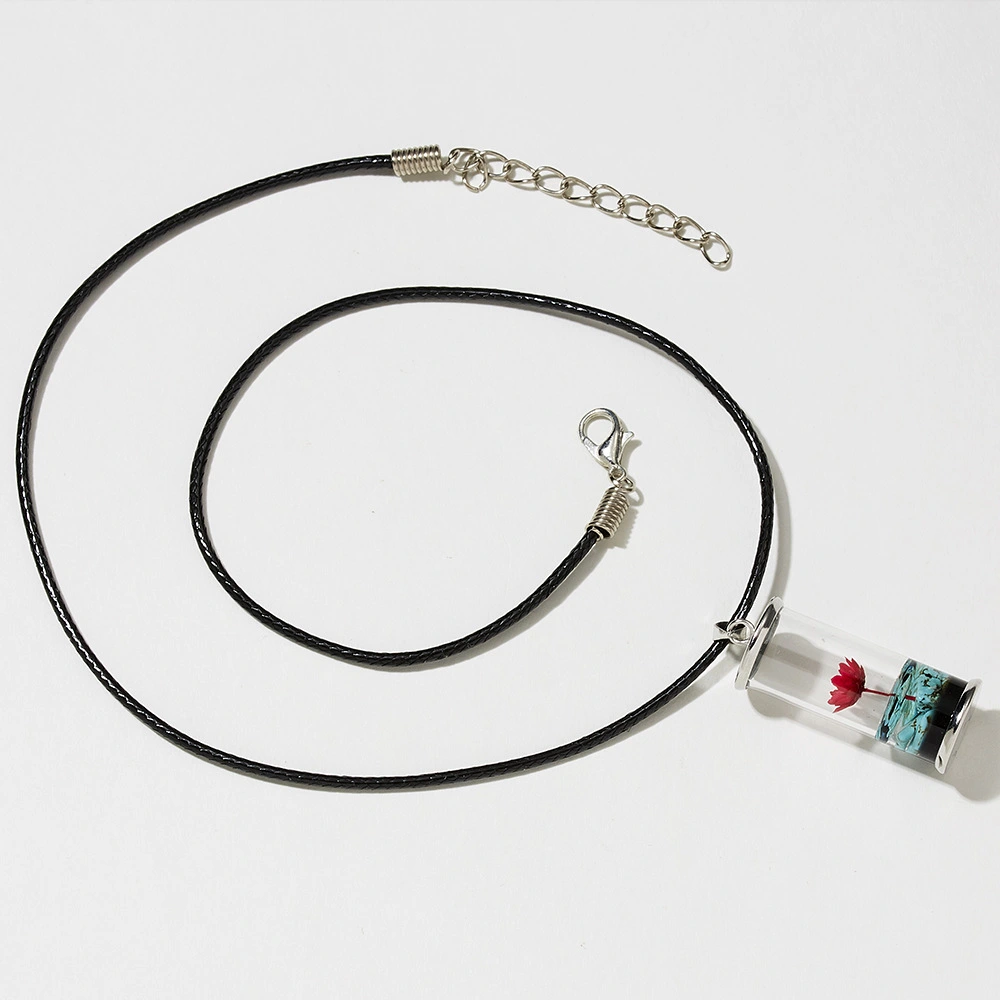 Fashionable Daisy Dried Flower Wishing Bottle Pendant Necklace Ideas