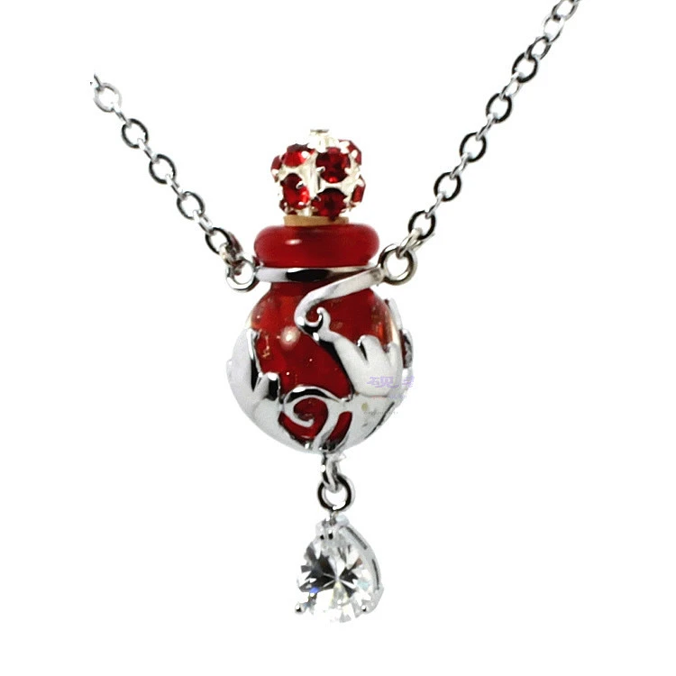 Simple And Fashionable Glass Essential Oil Bottle Necklace