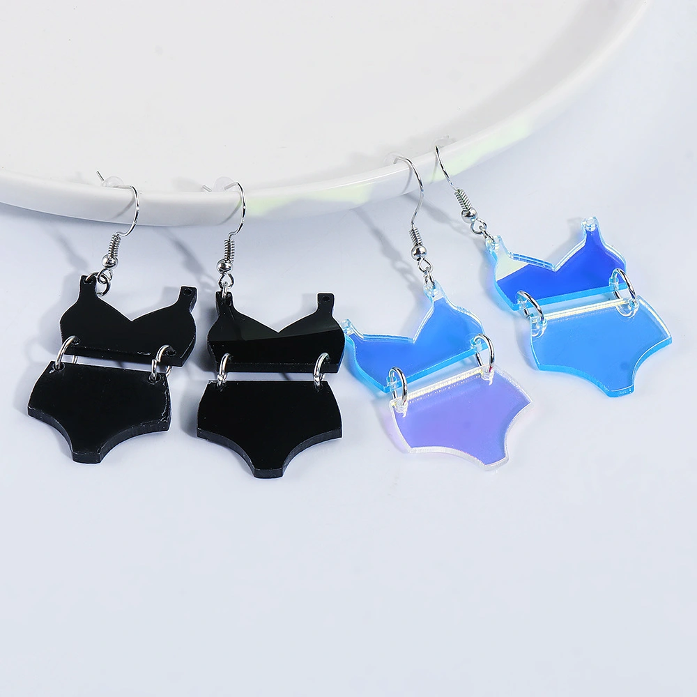 Women's Swimsuit Exaggerated Acrylic Long Earrings