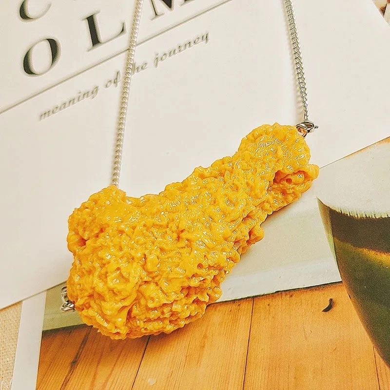 Creative Fashion Fried Chicken Legs Sweater Necklace