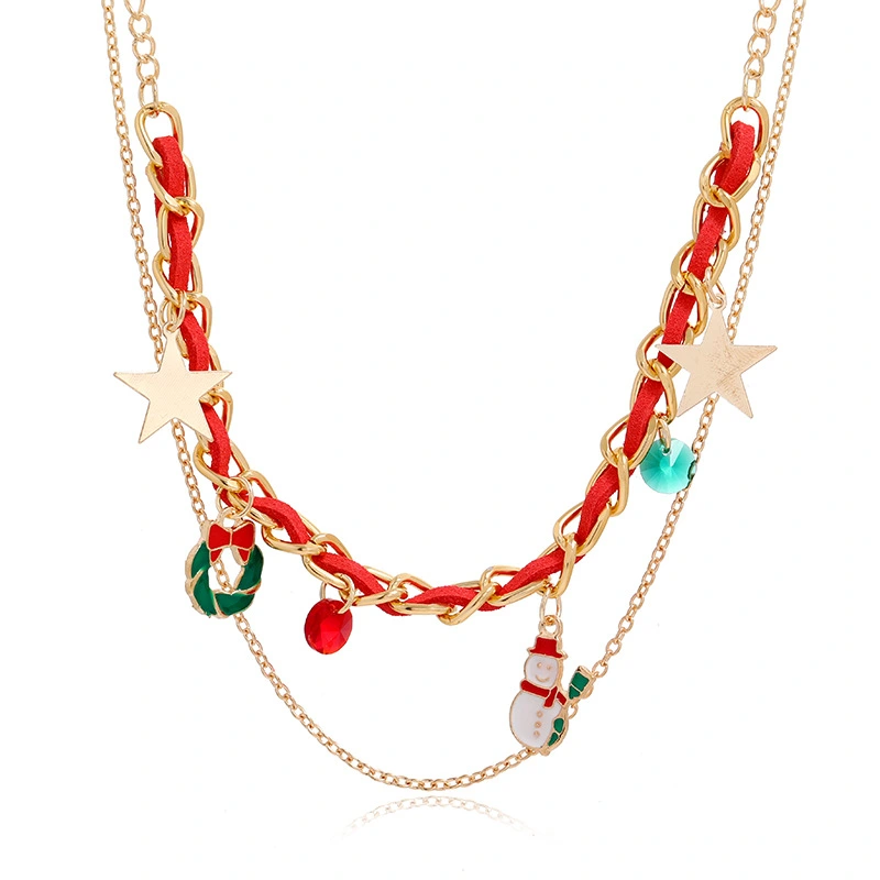 New Product Christmas Multi-layer Necklace With Multi-element