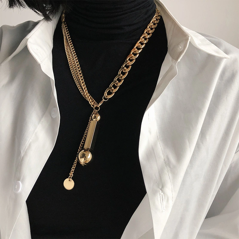 Street Style European And American Exaggerated Multi-layer Thick Chain Necklace