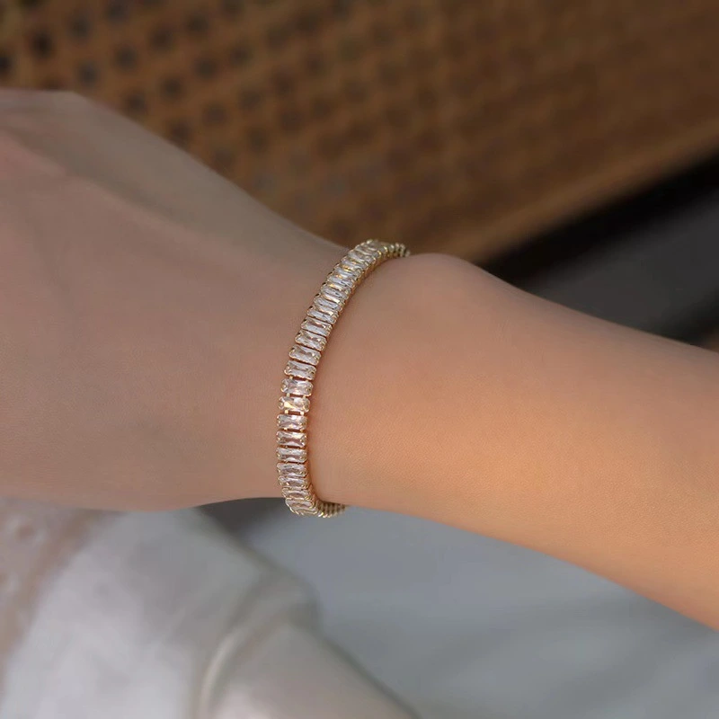 Crystal Zircon Natural Baroque Pearl Bracelet