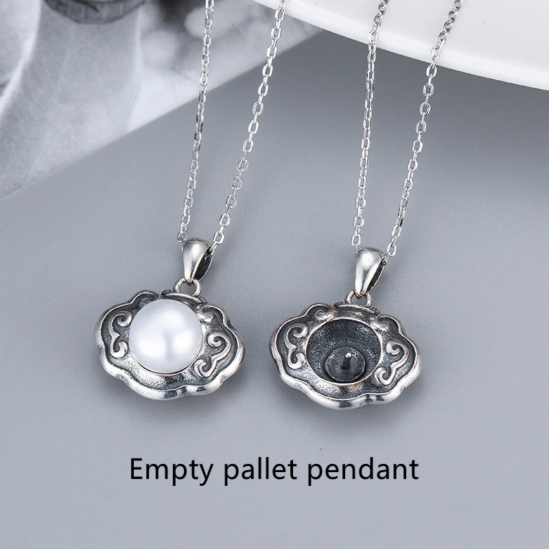 Silver Safe Lock Pendant Female Lanugo Handmade Long Life Lock