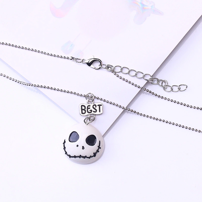 European And American Popular Halloween Doll Bat Children's Necklace Two-piece