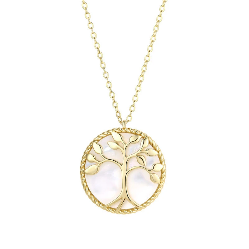 Natural Fritillary Necklace Tree Of Life Clavicle Chain