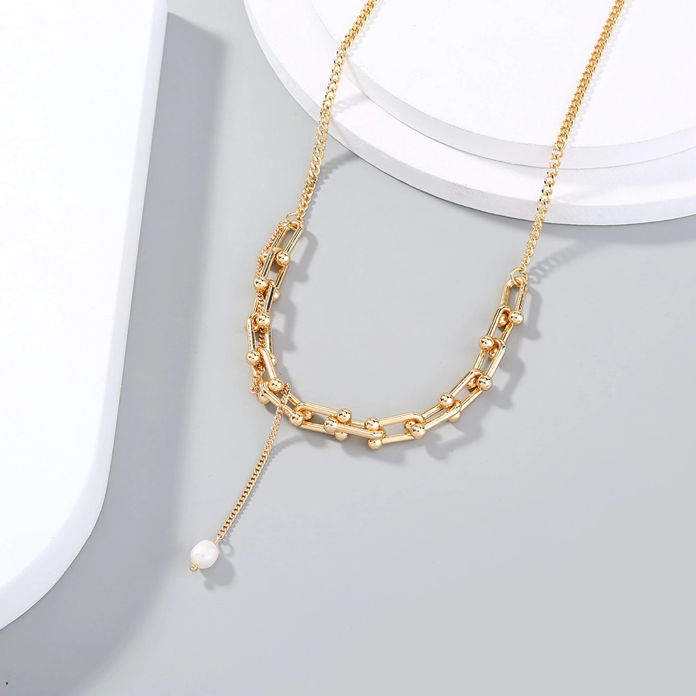 Natural Freshwater Pearl stitching necklace