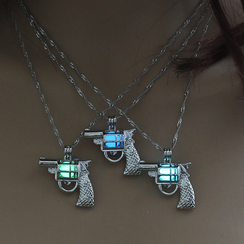 Glow-in-the-dark multicolored hollowed-out diy necklace