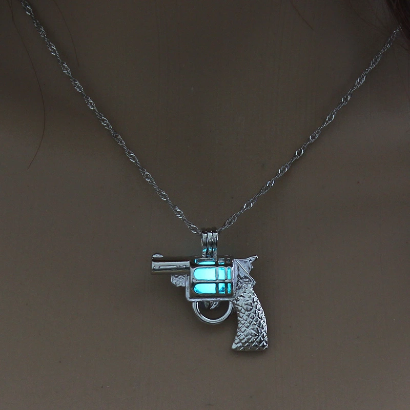 Glow-in-the-dark multicolored hollowed-out diy necklace