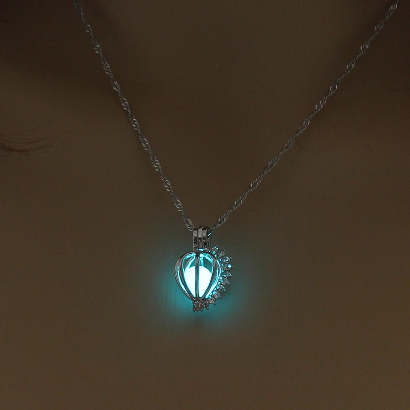 Halloween glow-in-the-dark Diamond Pumpkin hollowed-out diy necklace