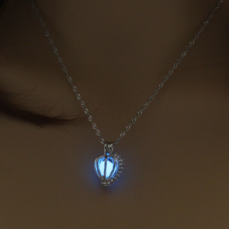 Halloween glow-in-the-dark Diamond Pumpkin hollowed-out diy necklace