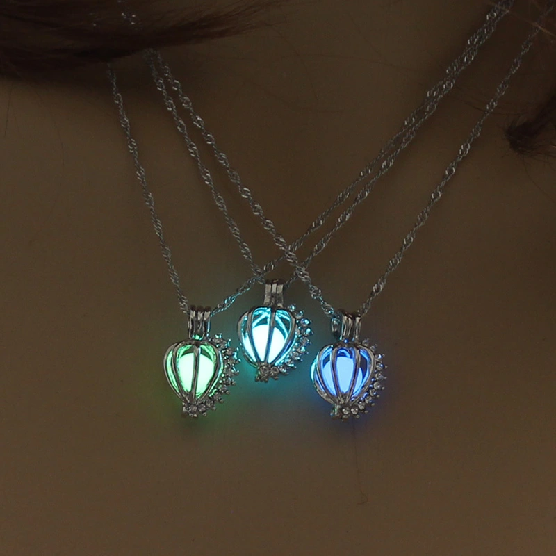 Halloween glow-in-the-dark Diamond Pumpkin hollowed-out diy necklace