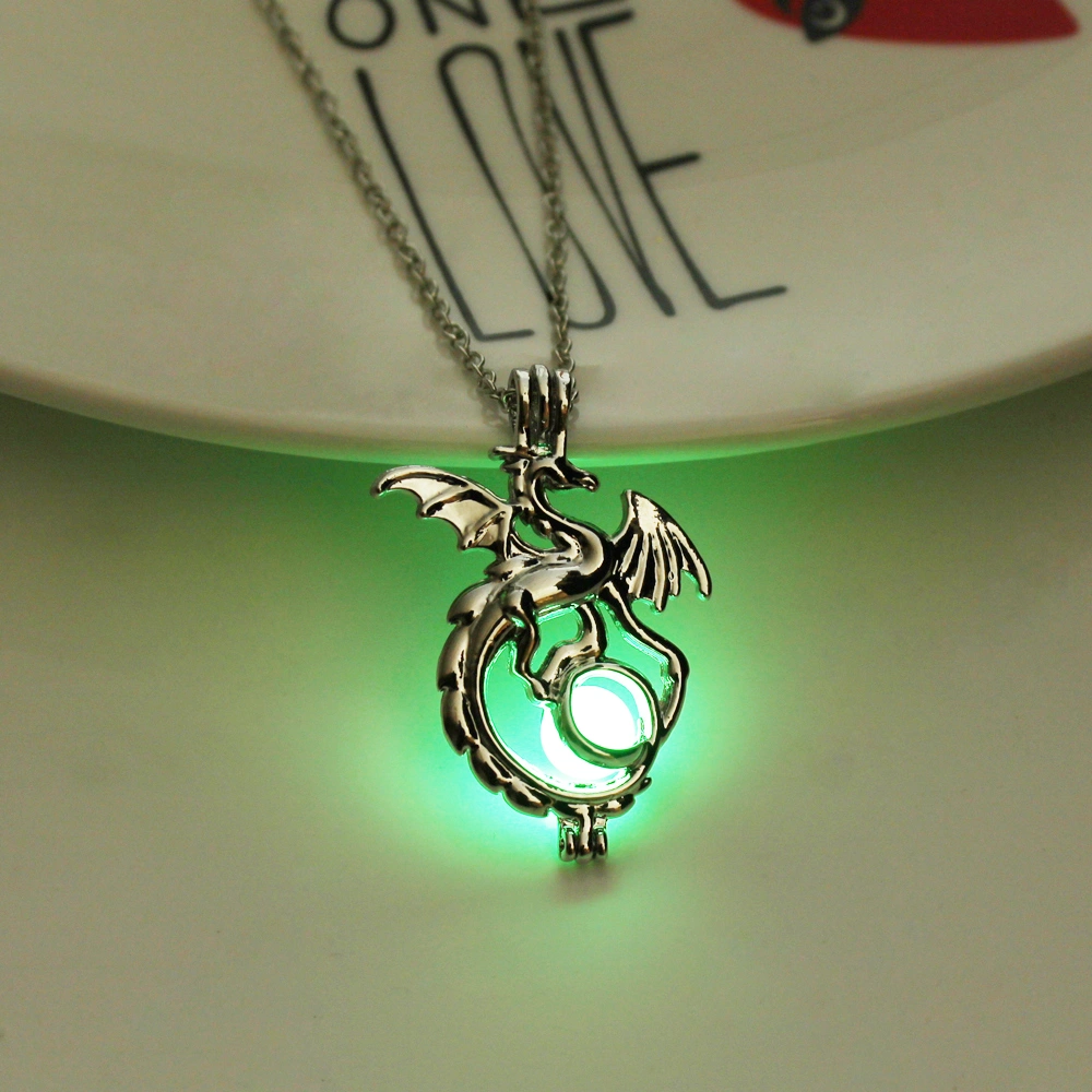 Glow-in-the-dark Dragon Hollow Out DIY Necklace