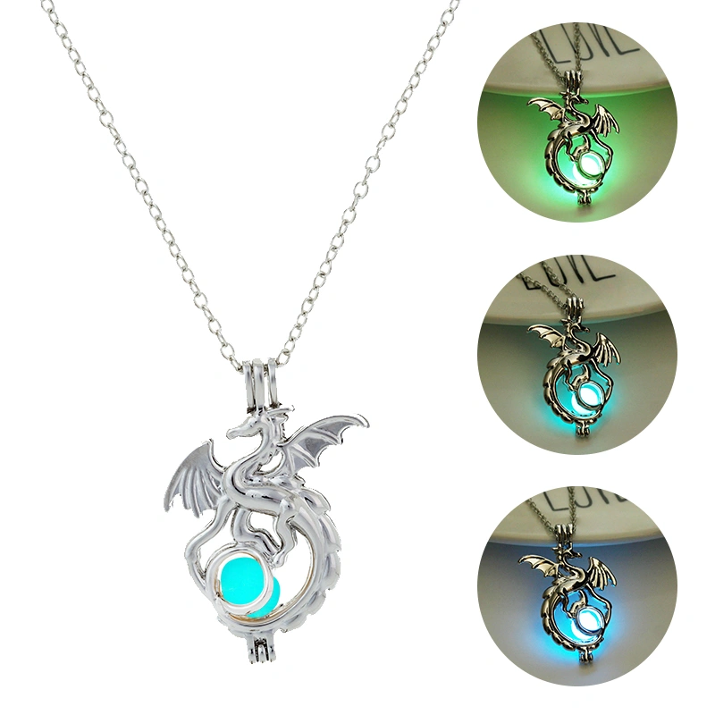 Glow-in-the-dark Dragon Hollow Out DIY Necklace