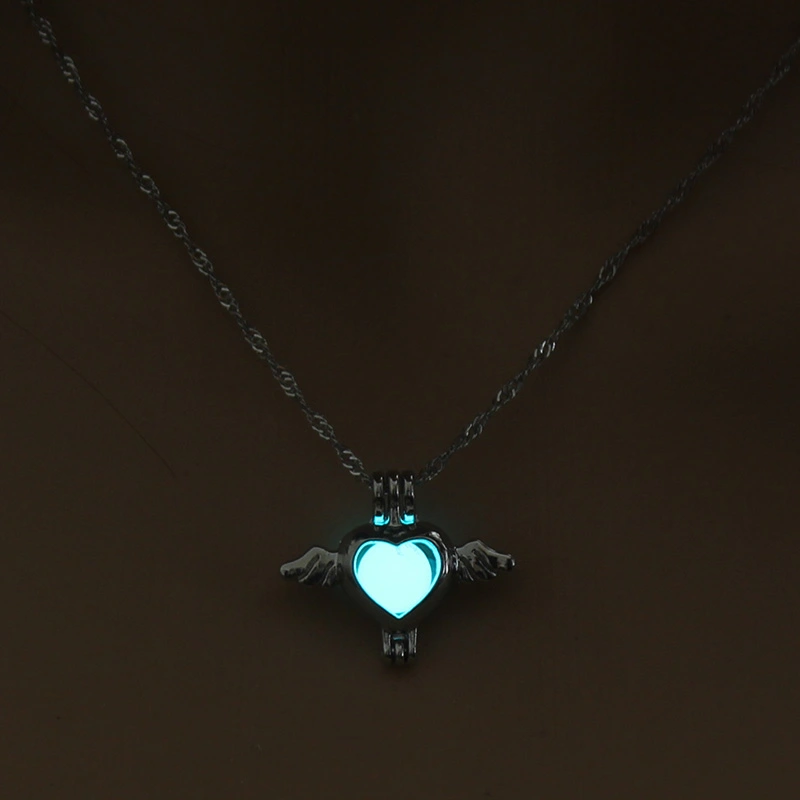 Glow-in-the-dark Angel Wing hollowed-out diy necklace