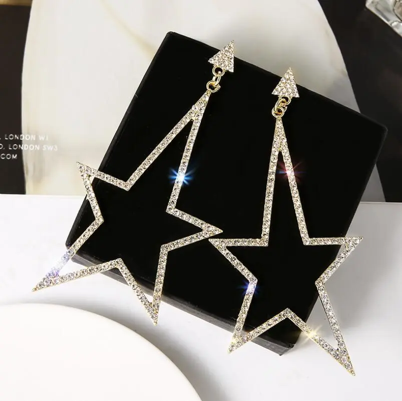 Temperament Earrings Personality Five-pointed Star