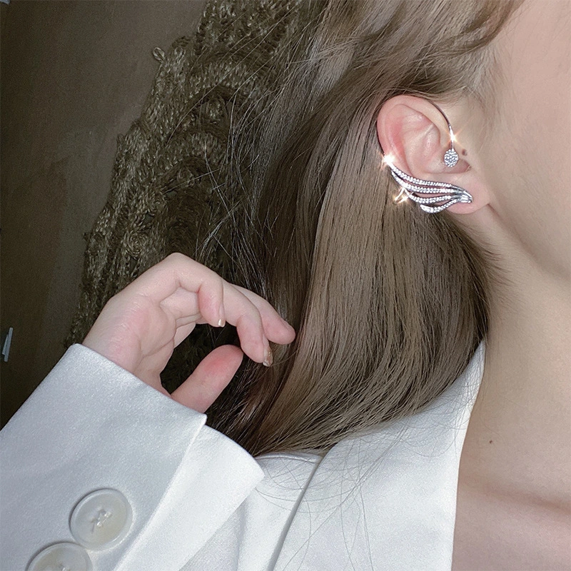 New Trendy Simple Fashion Net Celebrity Cold Wind Wings Earrings