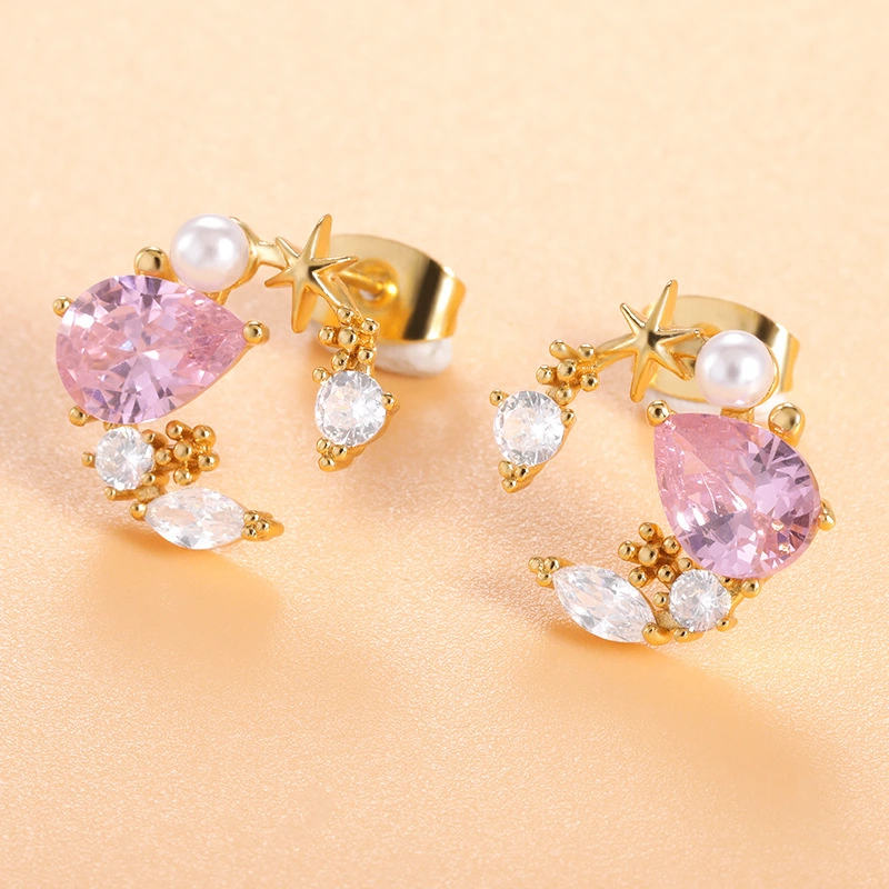 Korean Version Of Fairy Flower Earrings Female Cute Japanese Sweet