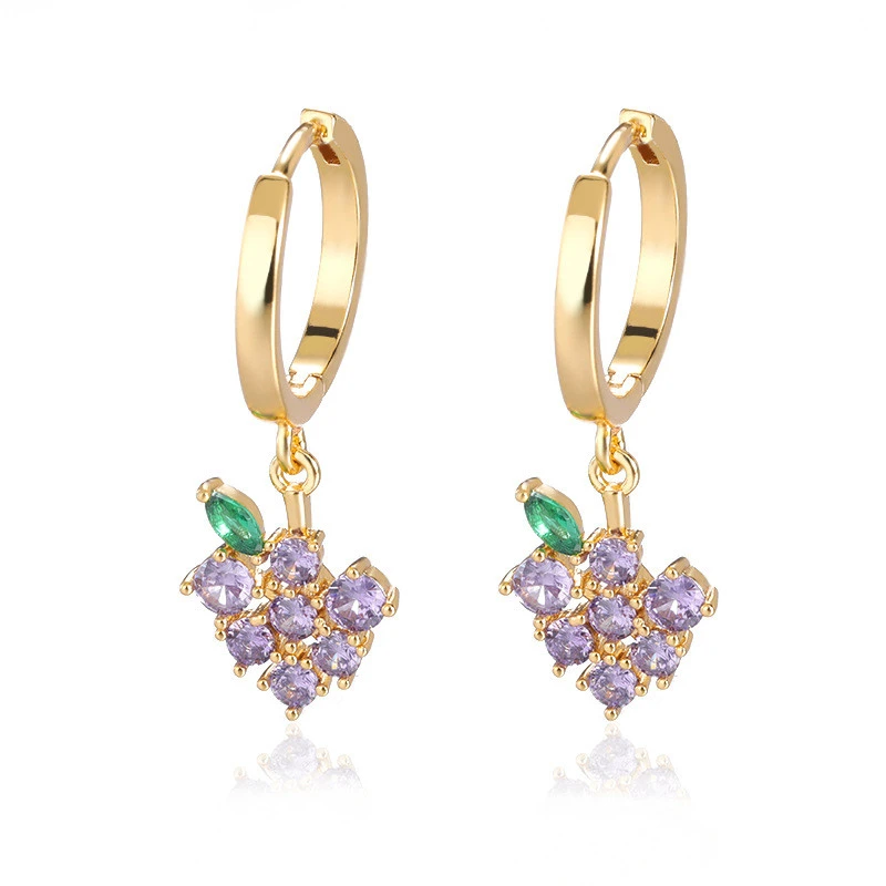 Grape Cherry Pineapple Fruit Earrings
