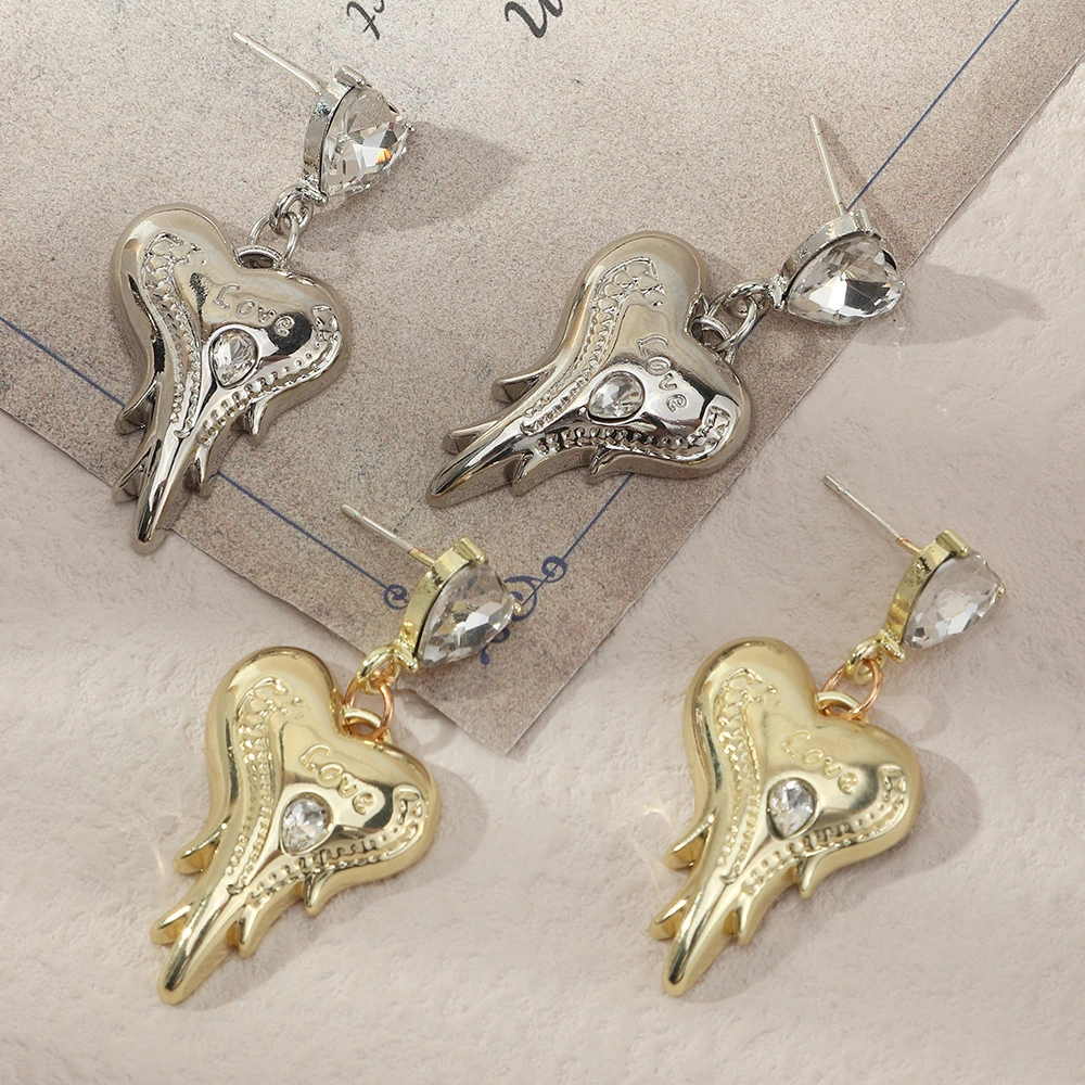 Metal Shaped Love Earrings Ins Trendy Earrings