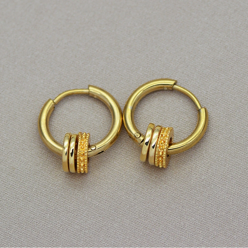 New European And American Fashion 18K Gold Non-fading Stainless Steel Ears