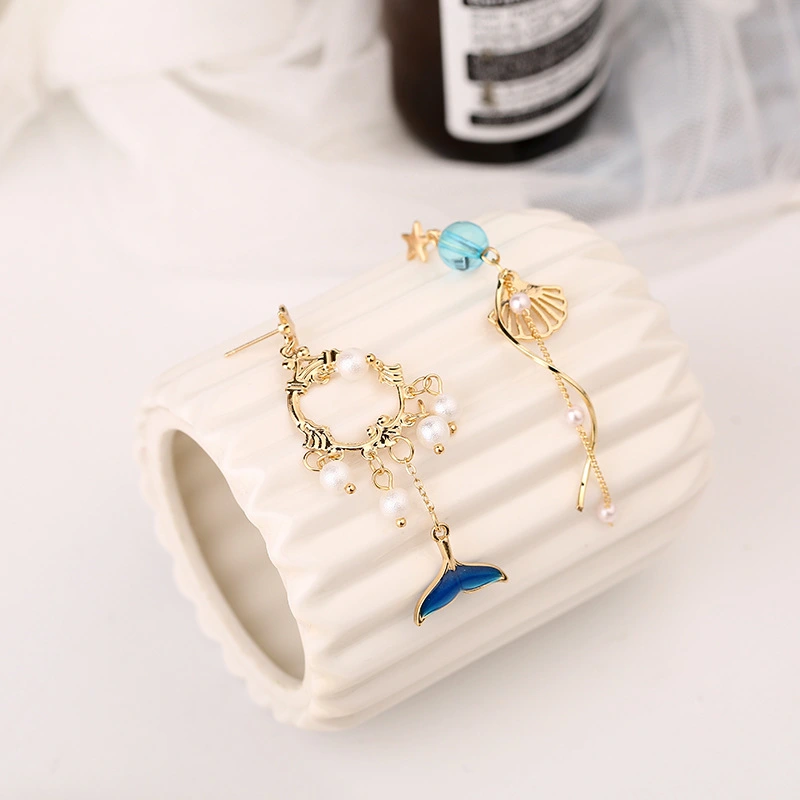 Small Asymmetric Earrings Girl Earrings