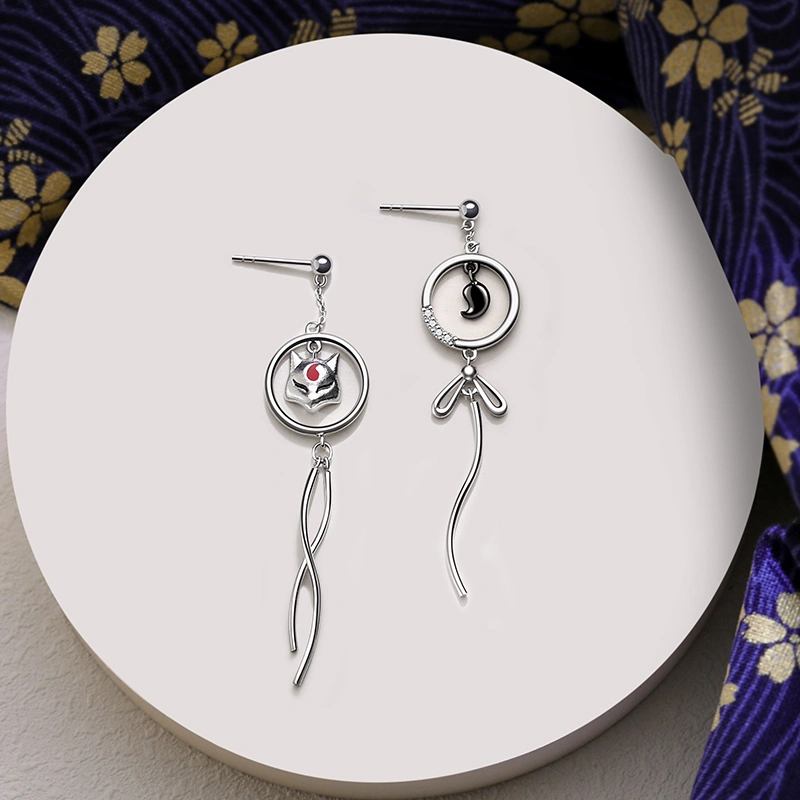 Women's Antique Earrings Temperament Silver Needle