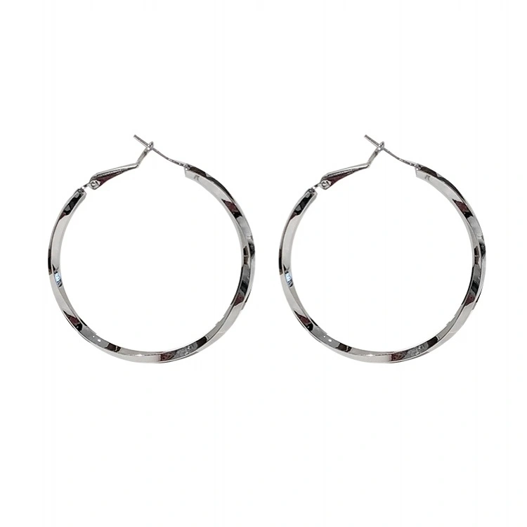 Golden Hoop Fashionable Women  Circle  Big Earrings Temperament