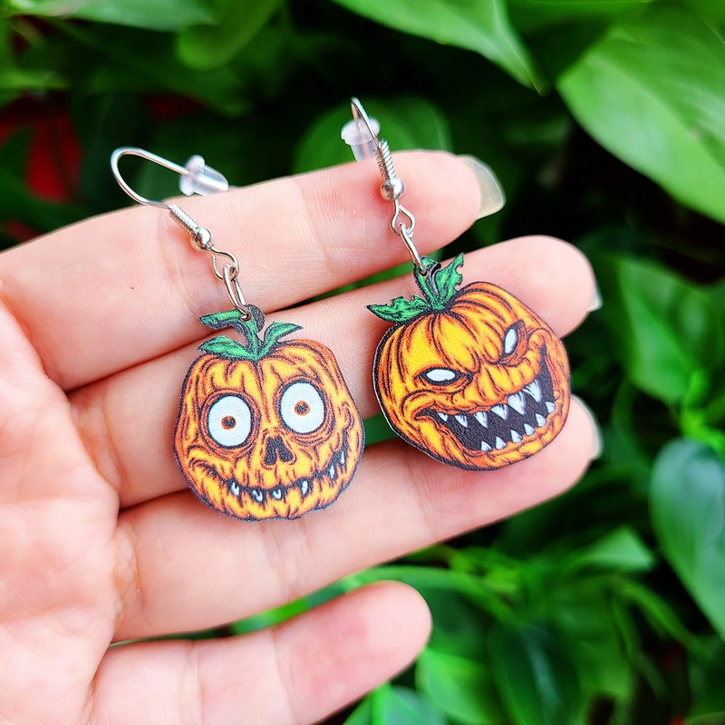 Halloween Earrings Smiley Pumpkin Earrings