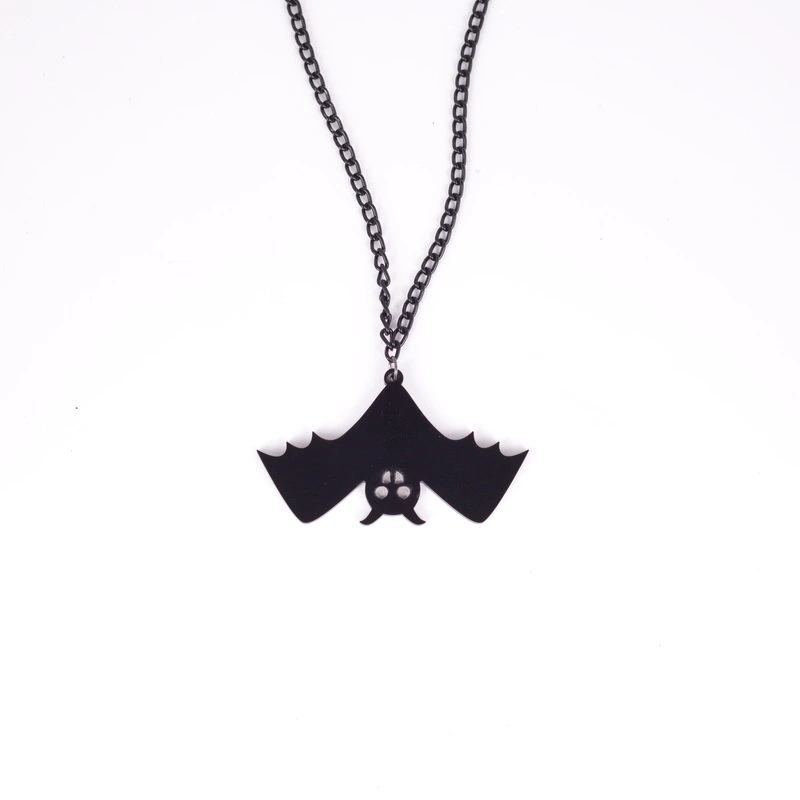 Fairy Halloween Inverted Bat Necklace Earrings