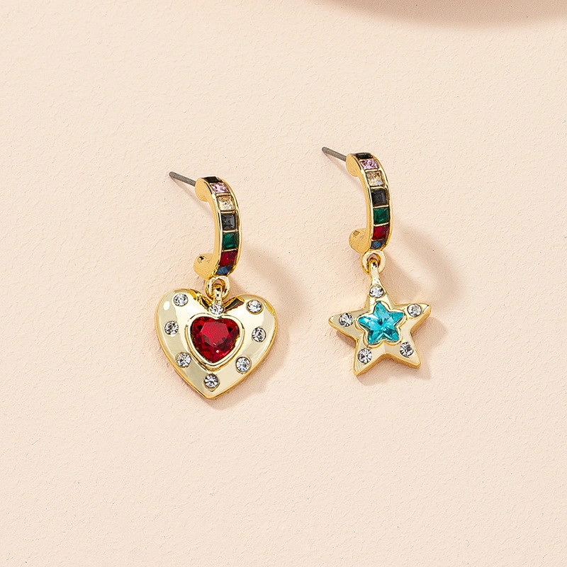 Simple Fashion Love Star Earrings Women