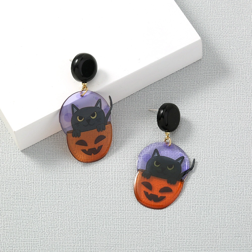 Halloween Pumpkin Black Cat European And American Style Jewelry Ghost Soft