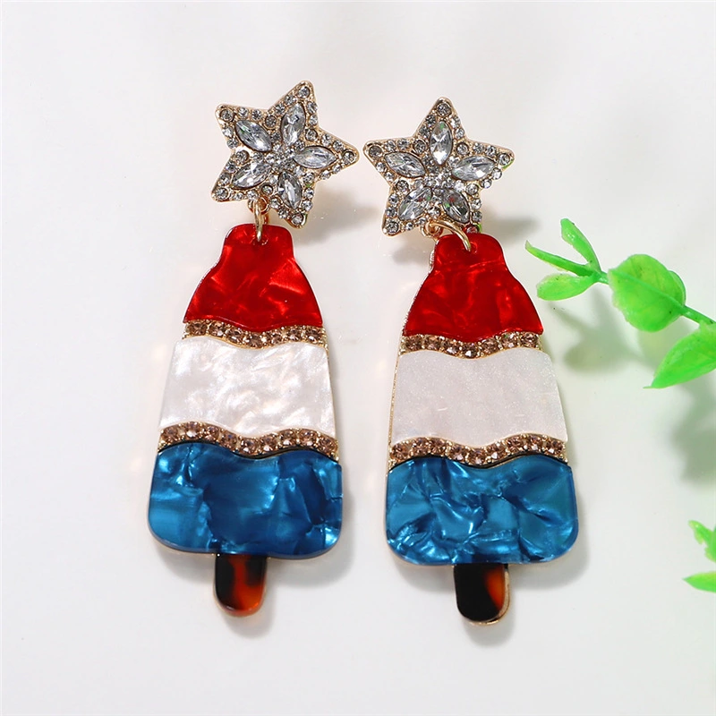 New Metal Hit Color Christmas Tree Earrings