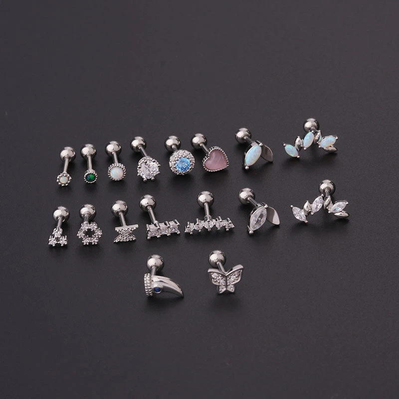 Fashion Zircon Pierced Earrings