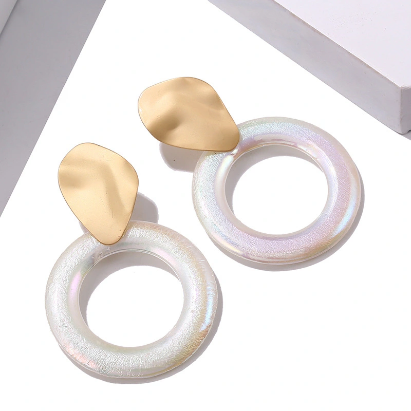 Fashion Creative Alloy Geometric Circle Earrings