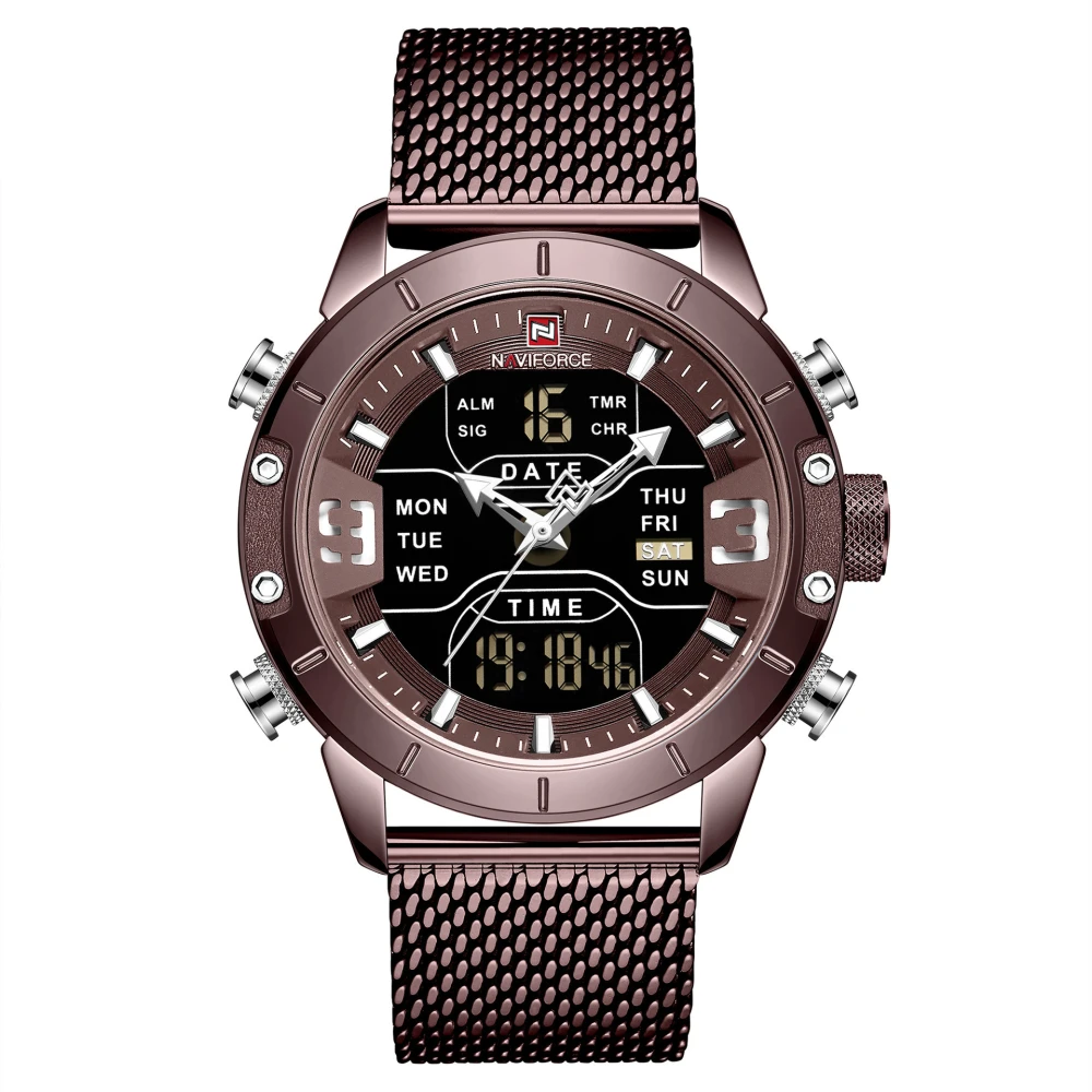 Double Display Men's Multi-function Waterproof Sports Watch