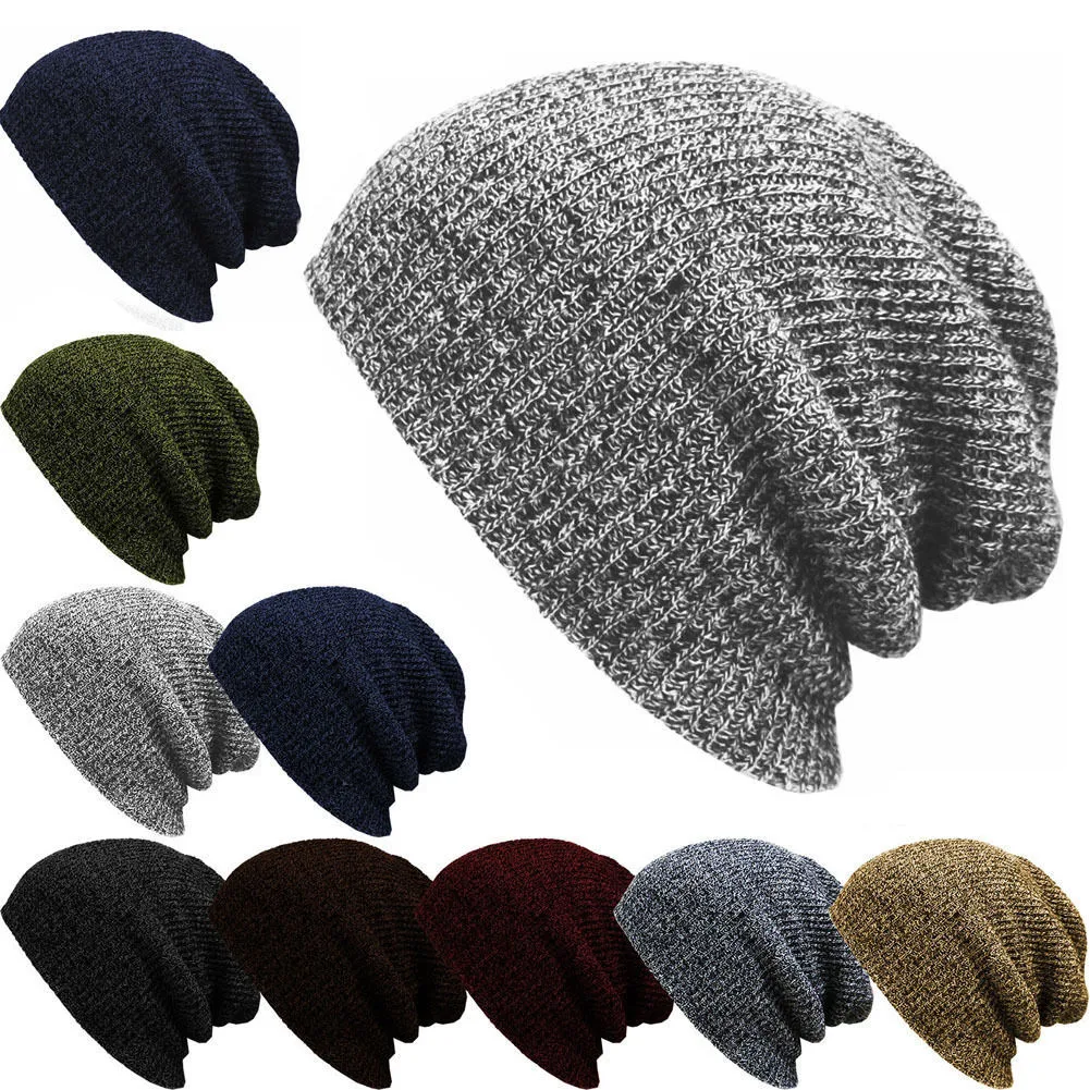 Striped Stitch Hip-hop Hat Warm Outdoor Knit