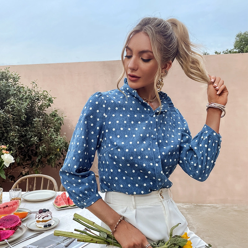 Spring And Summer New Fashion Stand-Up Collar European And Beautiful Casual Shirts