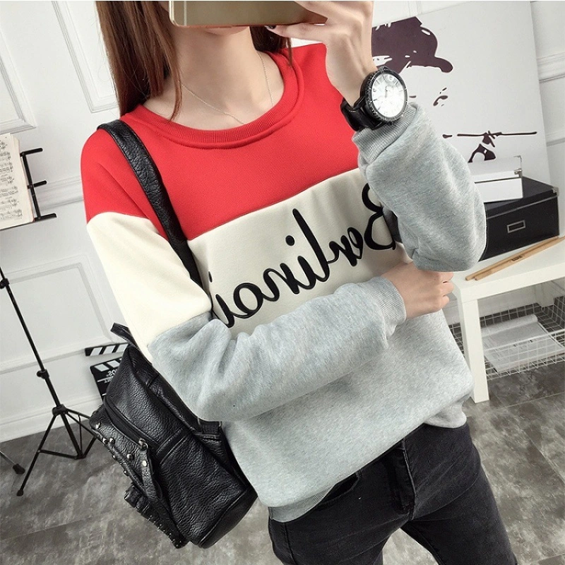 Women's New Style Plus Velvet Padded Sweater Long Sleeve Pullover