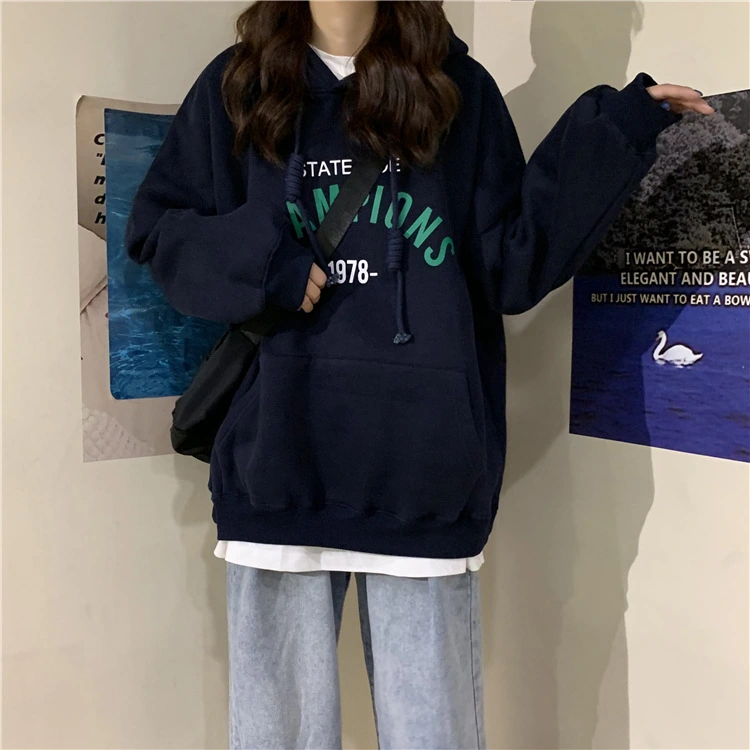 Hooded Sweater Loose Korean Version Of The New Ladies Student Blouse Women