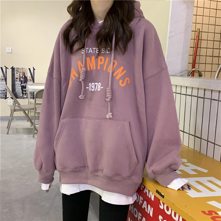 Hooded Sweater Loose Korean Version Of The New Ladies Student Blouse Women