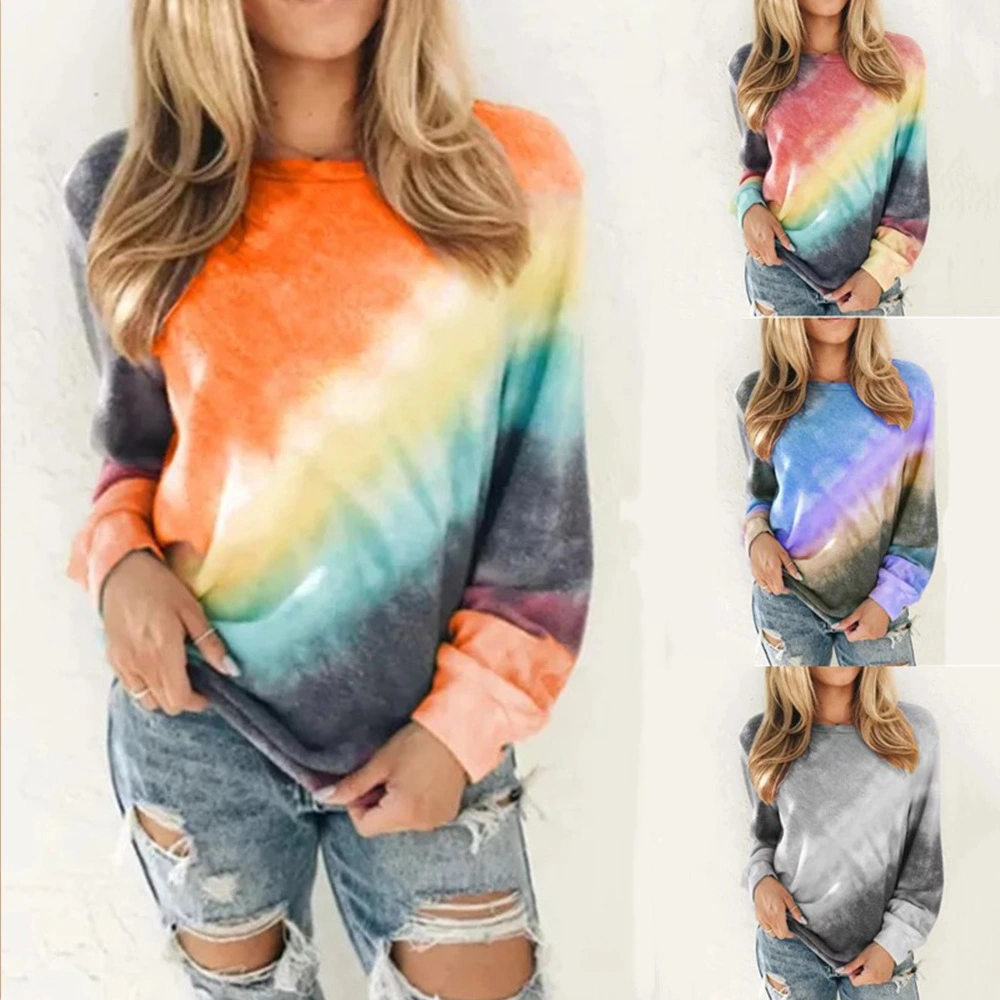 New Color Round Neck Printed Long-Sleeved Sweater